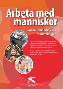 Vuxenutbildning 2014 Stockholms län