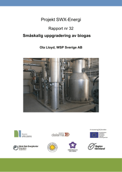Småskalig uppgradering av biogas