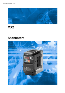 MX2 snabbstart svensk V1.45