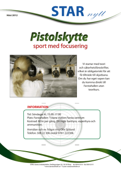 Pistolskytte - STAR Stockholm