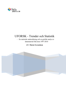 UFORSK - Trender och Statistik - Sida