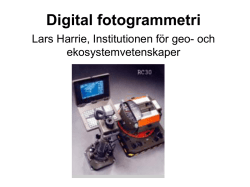 18. Digital fotogrammetri - Institutionen för naturgeografi och