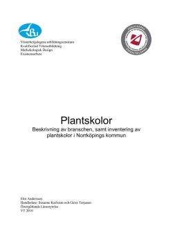 Plantskolor - EBH
