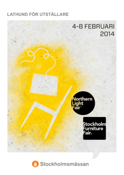 Lathund för utställare - Stockholm Furniture & Light Fair