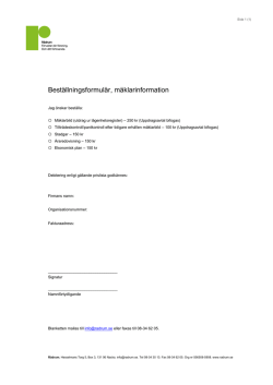 Beställningsformulär mäklarinformation (pdf)