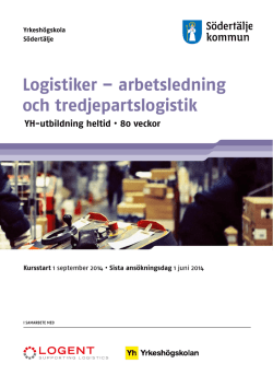 Logistiker – arbetsledning och tredjepartslogistik