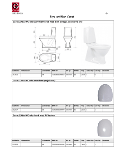 110419 Carat WC-stol och tillbehor