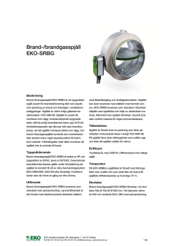 Brand-/brandgasspjäll EKO-SRBG