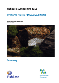 Invasive Fishes - FishBase Sverige
