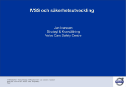 Jan Ivarsson - IVSS Intelligent Vehicle Safety Systems