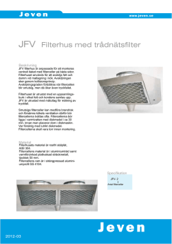 JFV Filterhus med trådnätsfilter