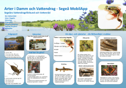 Arter i Damm och Vattendrag - Segeå MobilApp