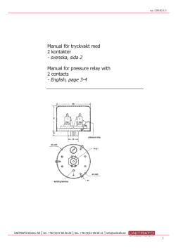 Manual för tryckvakt med 2 kontakter - svenska, sida 2