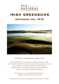 irish greensome - PGA of Sweden National