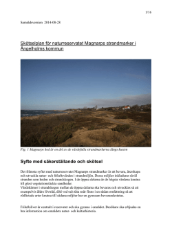Magnarps strandmarker Samrådsversion del2 skötselplan, 572 kB