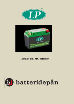 Lithium Ion, MC batterier