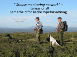 Grouse monitoring network” – Internasjonalt samarbeid for bedre