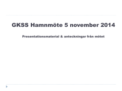 5 november: Protokoll, Hamnmöte