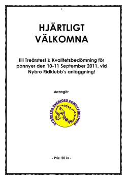 treårstest – deltagarförteckning - Sydöstra Sveriges Ponnyförening