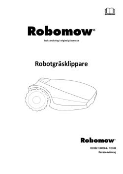 Robomow RC-serien Manual 2014