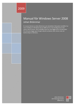 Manual för Windows Server 2008