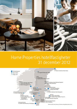 Home Properties hotellfastigheter 31 december 2012
