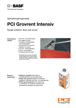 PCI Grovrent Intensiv
