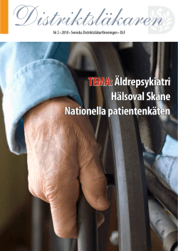 TEMA:Äldrepsykiatri Hälsoval Skåne Nationella patientenkäten