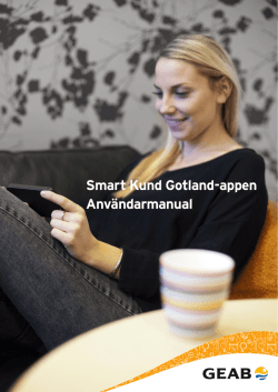 Smart Kund Gotland-appen Användarmanual
