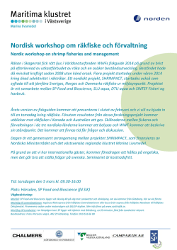Nordisk workshop om räkfiske och förvaltning