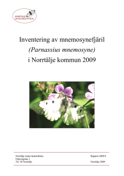 Inventering av mnemosynefjäril 2009