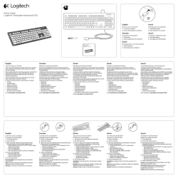 Setup Guide Logitech® Washable Keyboard K310