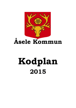 Kodplan 2015 - Åsele kommun