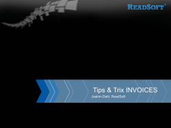 Tips & Trix INVOICES