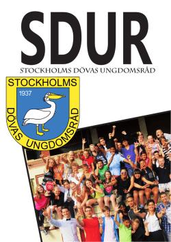 Information om SDUR - Stockholms Dövas Ungdomsråd