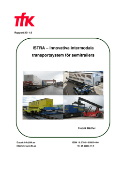 ISTRA – Innovativa intermodala transportsystem för - SiR-C