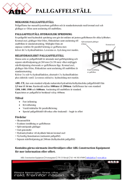 Pallgafflar (PDF) - ABL Construction Equipment AB