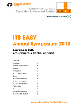 ITS-EASY annual symposium 2013