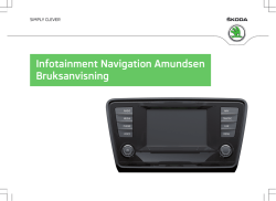 Infotainment Navigation Amundsen Bruksanvisning