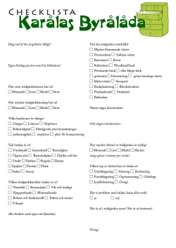 Checklista för din trädgård – PDF