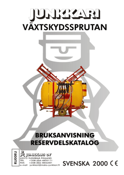 VÄXTSKYDSSPRUTAN - Junkkari Palvelut