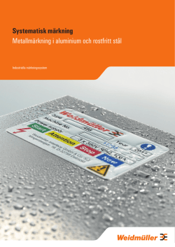 Systematisk märkning Metallmärkning i aluminium och