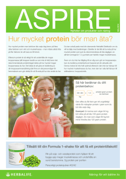 Hur mycket protein bör man äta?