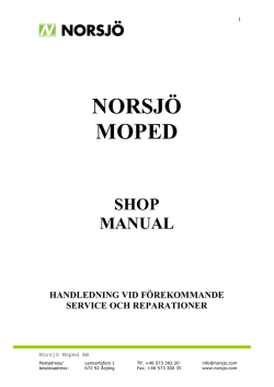 Shopmanual - Norsjö Moped AB