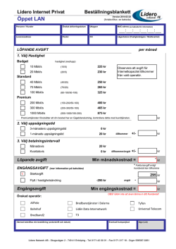 Öppet LAN - Lidén Data Gruppen