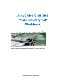 AutoCAD® Civil 3D® “SWE Country Kit” Workbook