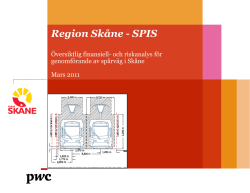 Region Skåne – SPIS rapport FINAL07032011