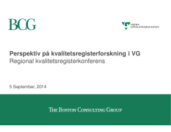 Perspektiv på kvalitetsregisterforskning i VGR