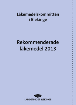 Rekommenderade läkemedel 2013