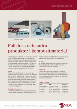 Pallkloss och andra produkter i kompositmaterial
